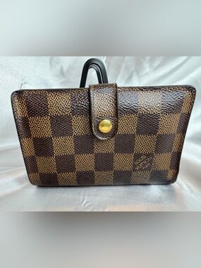 Louis Vuitton Damier Ebene Kisslock Portefeuille Viennois Wallet